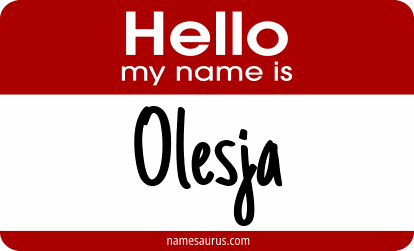 Hello my name is Olesja png download
