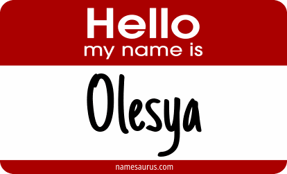 Hello my name is Olesya png download