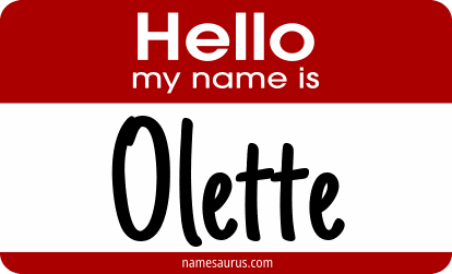 Hello my name is Olette png download