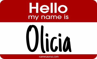 Hello my name is Olicia png download