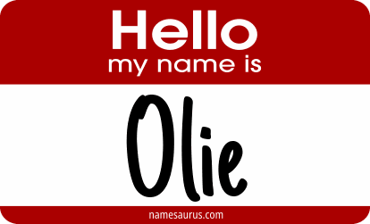 Hello my name is Olie png download