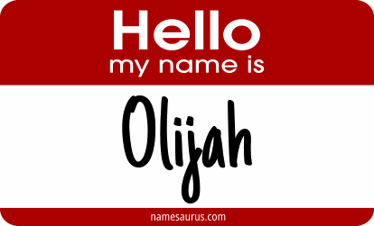 Hello my name is Olijah png download