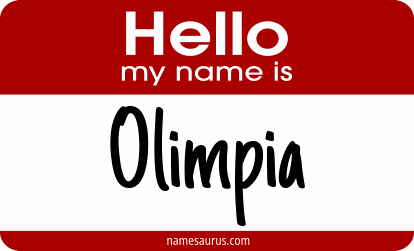 Hello my name is Olimpia png download