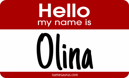 Hello my name is Olina png download