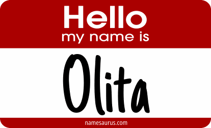 Hello my name is Olita png download