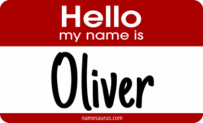 Hello my name is Oliver png download