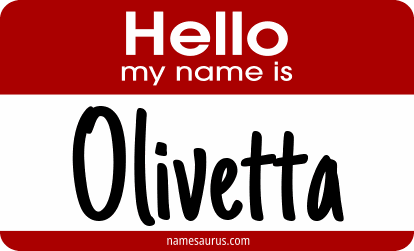 Hello my name is Olivetta png download