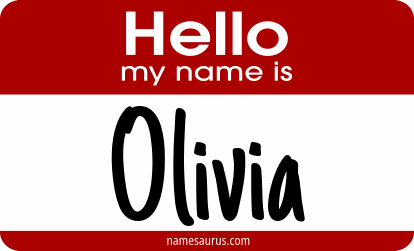 Hello my name is Olivia png download