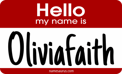 Hello my name is Oliviafaith png download