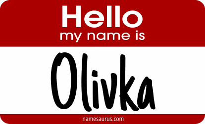 Hello my name is Olivka png download