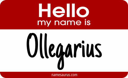 Hello my name is Ollegarius png download