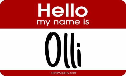 Hello my name is Olli png download