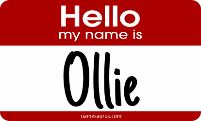 Hello my name is Ollie png download