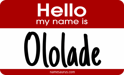 Hello my name is Ololade png download