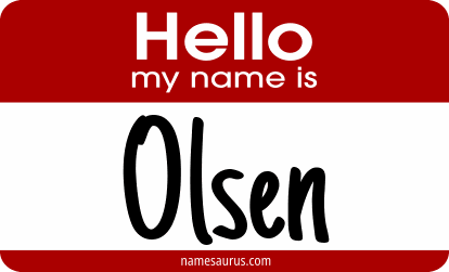 Hello my name is Olsen png download