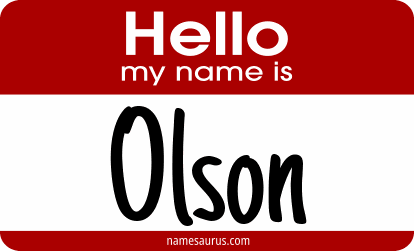 Hello my name is Olson png download