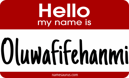Hello my name is Oluwafifehanmi png download