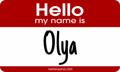 Hello my name is Olya png download