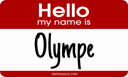 Hello my name is Olympe png download