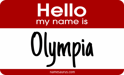 Hello my name is Olympia png download