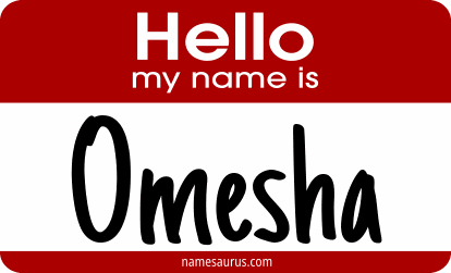 Hello my name is Omesha png download