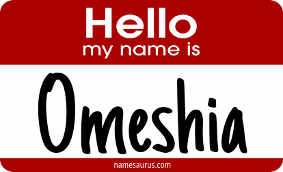 Hello my name is Omeshia png download