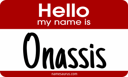 Hello my name is Onassis png download