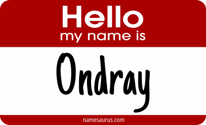 Hello my name is Ondray png download