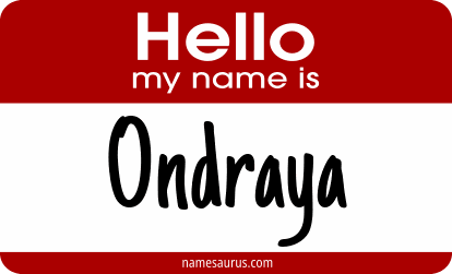 Hello my name is Ondraya png download