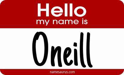 Hello my name is Oneill png download