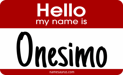 Hello my name is Onesimo png download