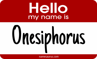 Hello my name is Onesiphorus png download