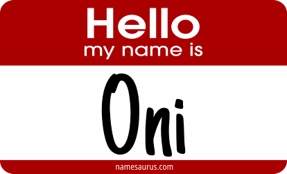 Hello my name is Oni png download
