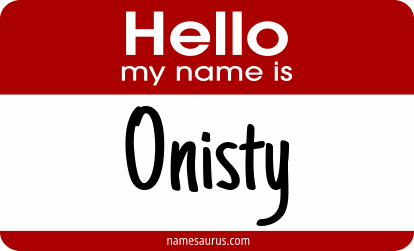 Hello my name is Onisty png download