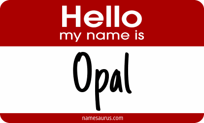Hello my name is Opal png download