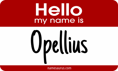 Hello my name is Opellius png download
