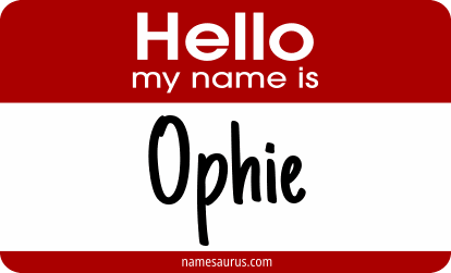 Hello my name is Ophie png download