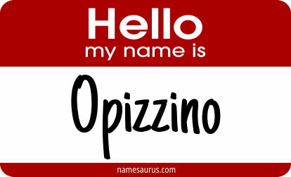 Hello my name is Opizzino png download