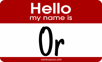 Hello my name is Or png download