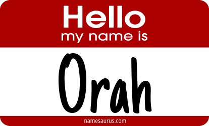 Hello my name is Orah png download