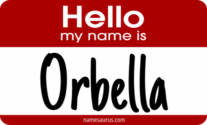 Hello my name is Orbella png download