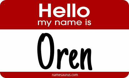 Hello my name is Oren png download