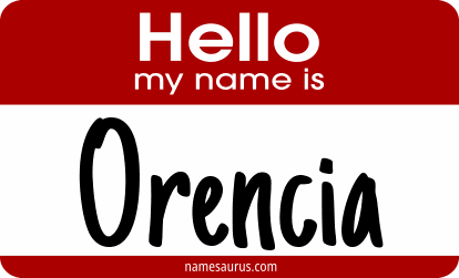 Hello my name is Orencia png download