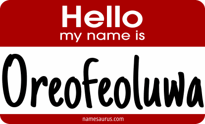 Hello my name is Oreofeoluwa png download