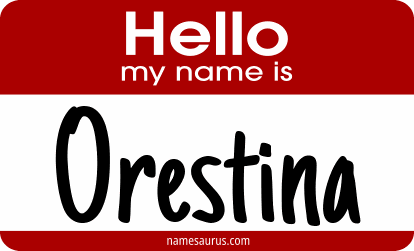Hello my name is Orestina png download