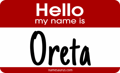 Hello my name is Oreta png download