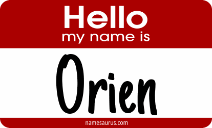 Hello my name is Orien png download