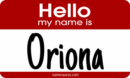 Hello my name is Oriona png download