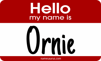 Hello my name is Ornie png download