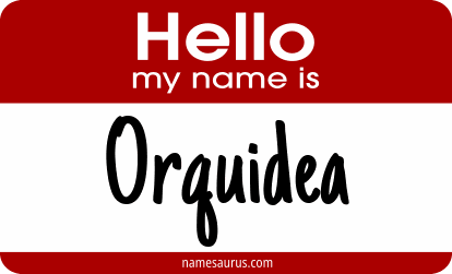 Hello my name is Orquidea png download